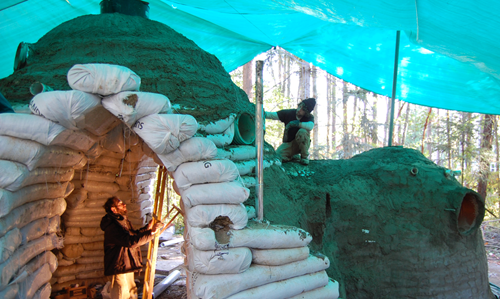 Superadobe dome